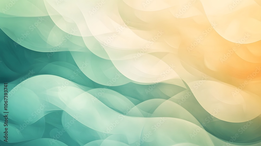Poster Abstract background with layered, soft-colored circles and waves, giving a friendly and inviting feel, 4k resolution