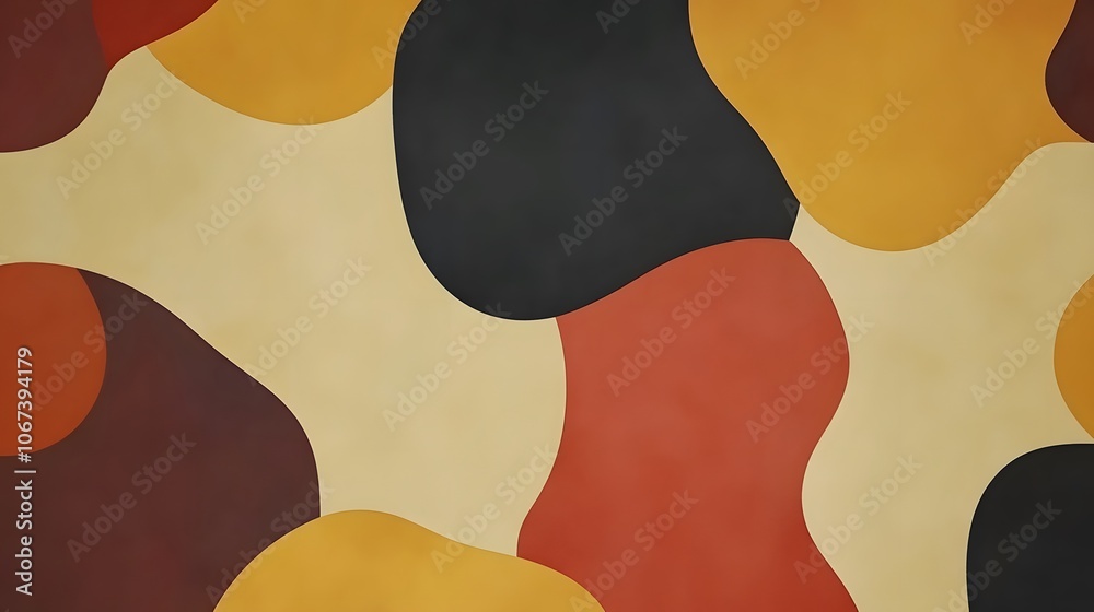 Poster Friendly abstract background with rounded shapes and warm colors, making the design feel cozy and welcoming, 4k resolution