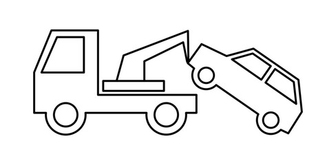 auto pomoc drogowa - holowanie samochodu ikona