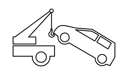 auto pomoc drogowa - holowanie samochodu ikona © robert6666