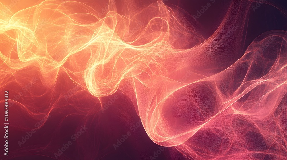 Aufkleber Friendly abstract design with soft, flowing lines and warm colors, adding a comforting and gentle atmosphere, 4k resolution