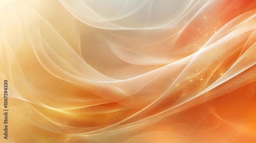 Aufkleber Friendly abstract design with soft, flowing lines and warm colors, adding a comforting and gentle atmosphere, 4k resolution