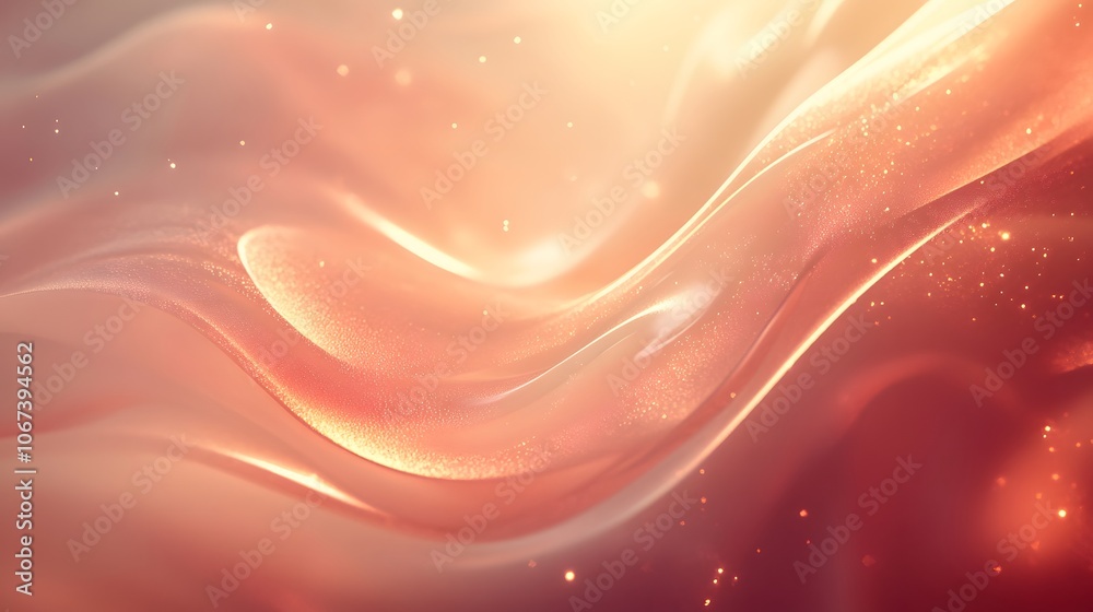 Aufkleber Soft and friendly abstract design with gentle waves and warm colors, creating a calm and welcoming atmosphere, 4k resolution