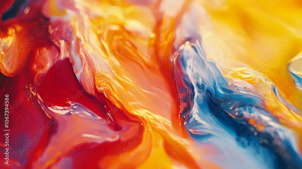 Poster abstract background with energetic shapes and contrasting colors, capturing a sense of fun and vibra