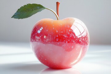 stylized 3d fruit icon of a cherry featuring glossy textures and vibrant colors isolated on a clean white background embodying freshness and playful design aesthetics