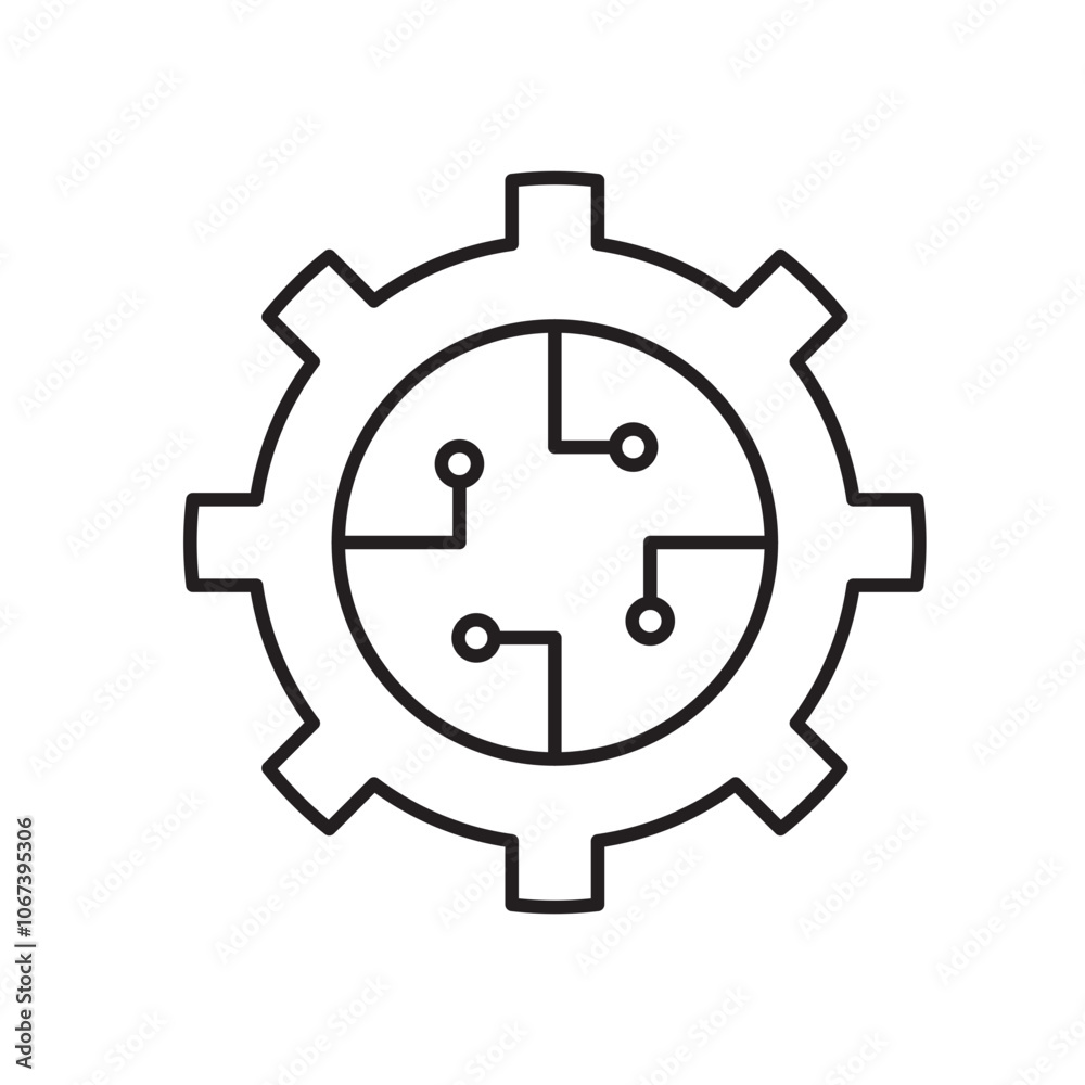 Poster etl icon simple black line style.