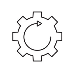 Recovery icon simple black line style.