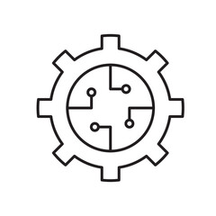 ETL icon simple black line style.