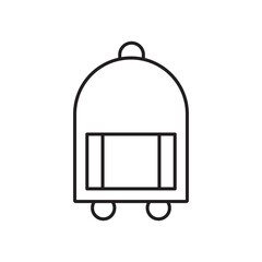 Hotel service icon simple black line style.