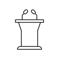 Lectern icon simple black line style.