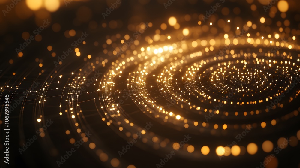 Poster Abstract pattern of lines and points forming a circular grid, illustrating the continuous evolution and adaptability of machine learning, 4k resolution