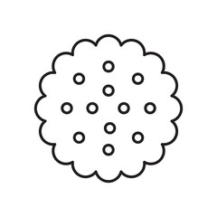 Biscuit icon simple black line style.