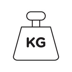 Weight icon simple black line style.