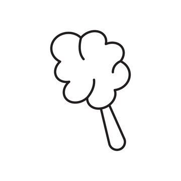 recommend clip art: Cotton candy icon simple black line style.