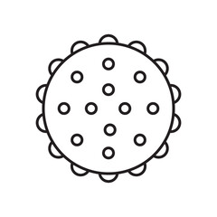 Massage ball icon simple black line style.