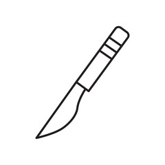 Scalpel icon simple black line style.