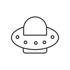 UFO icon simple black line style.
