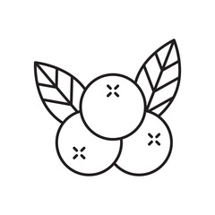 Blueberry icon simple black line style.