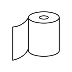 Foil roll icon simple black line style.