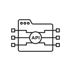 API flat simple vector symbols illustration.