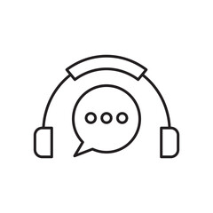 Customer support icon simple black line style.
