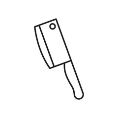 Hatchet icon simple black line style.