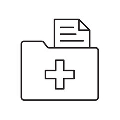 Medical history icon simple black line style.