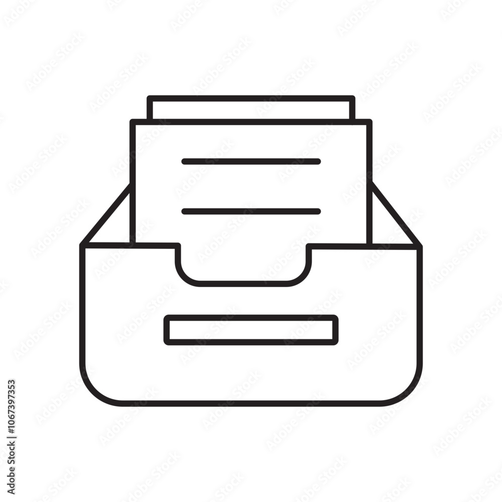 Poster archive flat simple vector symbols illustration.