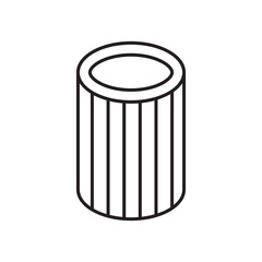Air filter icon simple black line style.