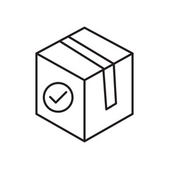 Order receive icon simple black line style.