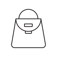 Handbag icon simple black line style.