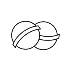 Bath salts bomb icon simple black line style.
