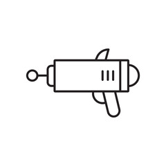 Blaster icon simple black line style.
