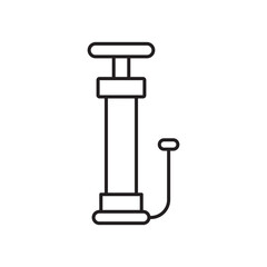 Air pump icon simple black line style.