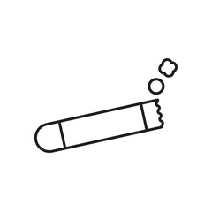Cigarette flat simple vector symbols illustration.