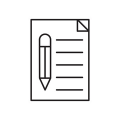Declarations icon simple black line style.