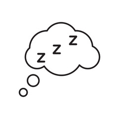Zzz icon simple black line style.