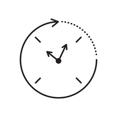 Rewind time icon simple black line style.