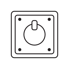 Dimmer icon simple black line style.