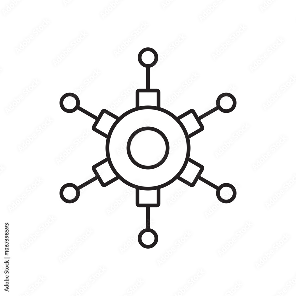 Poster Frameworks icon simple black line style.