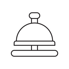 Reception bell icon simple black line style.