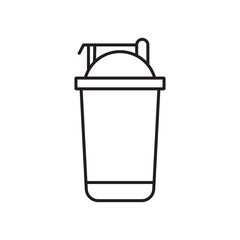 Protein shake flat simple vector symbols illustration.