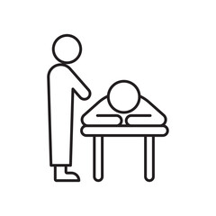 Massage icon simple black line style.