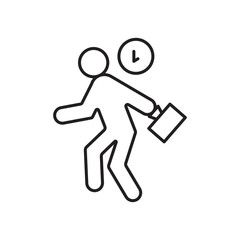 Late icon simple black line style.