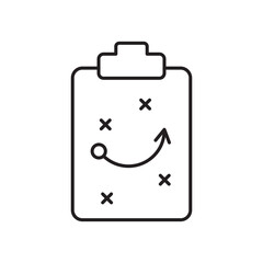 Tactics icon simple black line style.