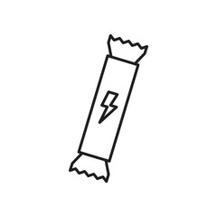 Energy bar icon simple black line style.
