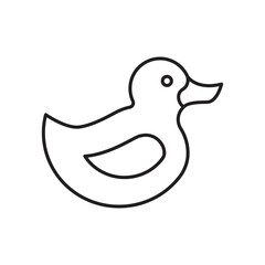 Duck icon simple black line style.