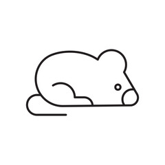 Rat icon simple black line style.