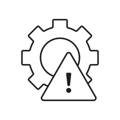 Failure icon simple black line style.