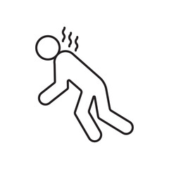 Tired icon simple black line style.